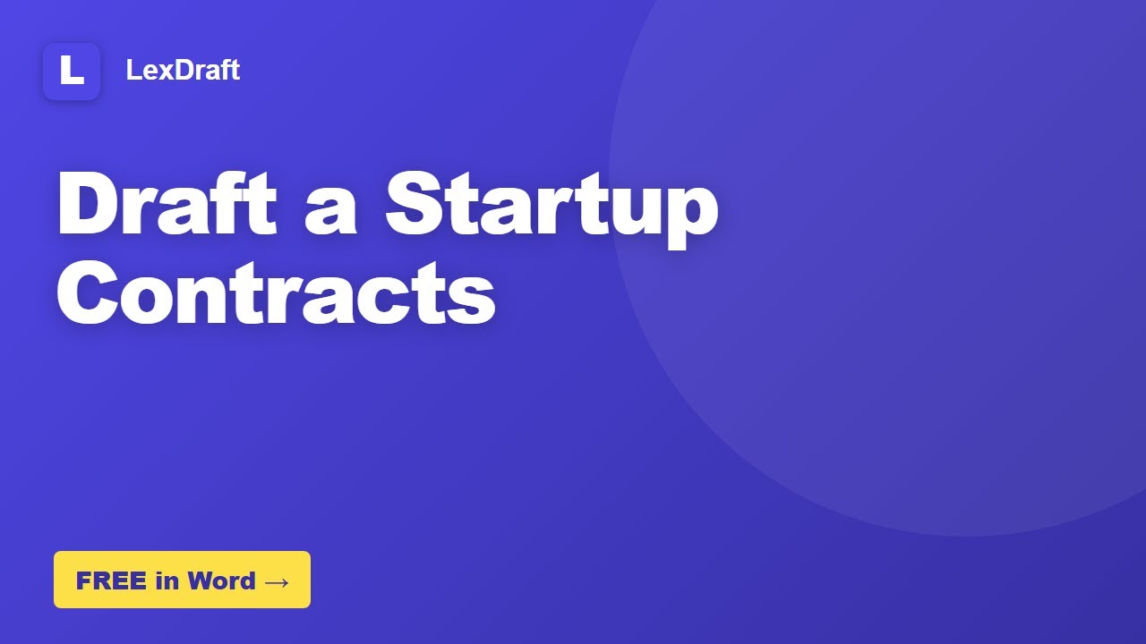 How to Draft a Startup Contracts