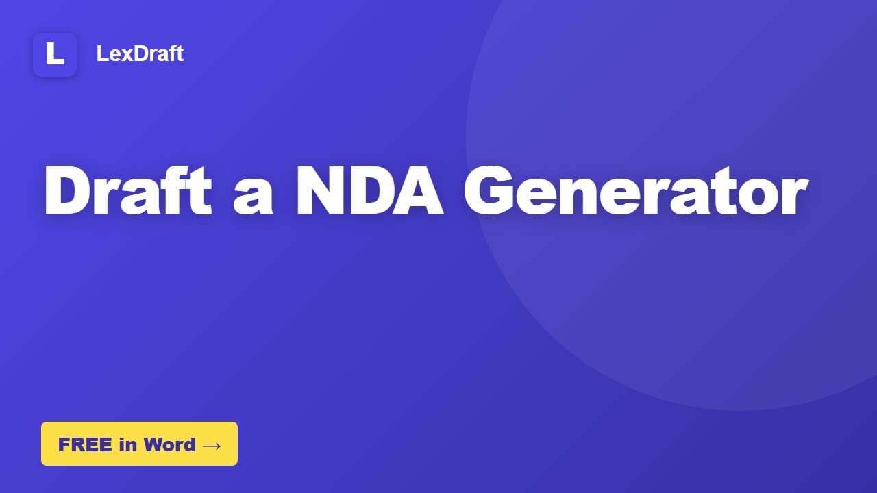 How to Draft a NDA Generator