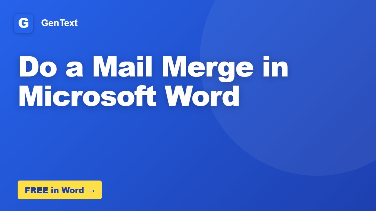 How to Do a Mail Merge in Microsoft Word