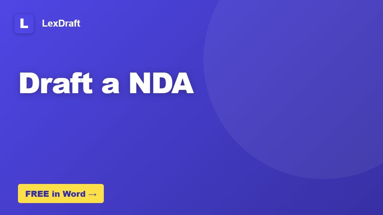 How to Draft a NDA