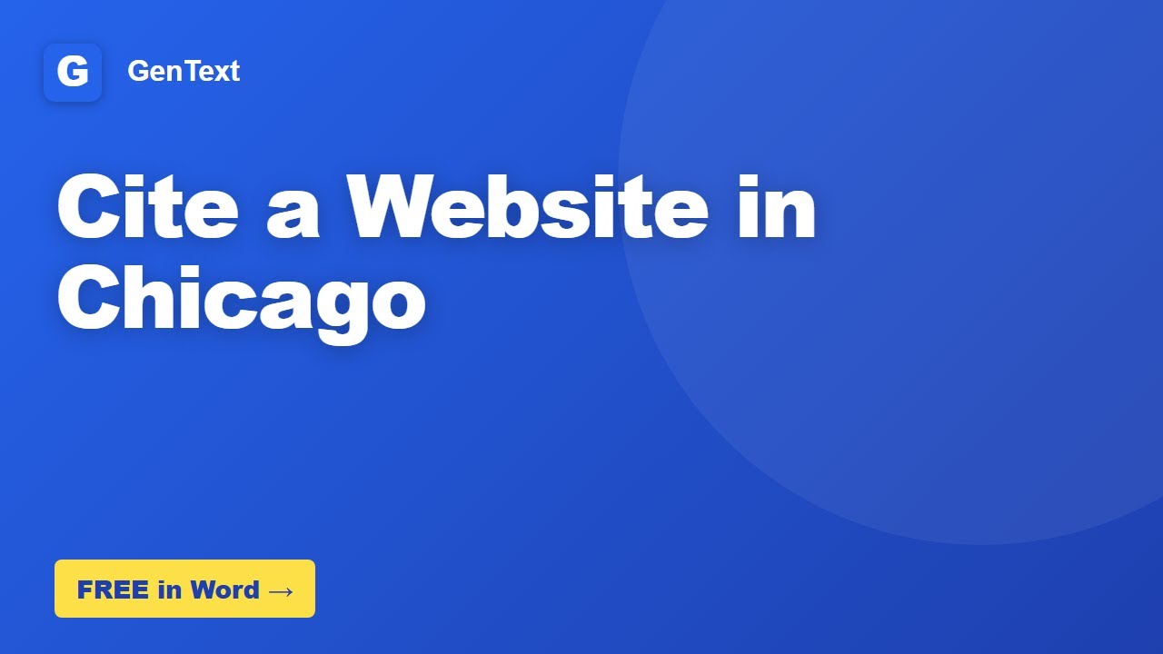 How to Cite a Website in Chicago